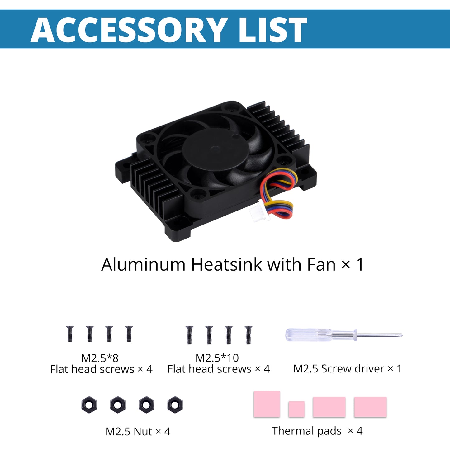 DeskPi Aluminum Alloy CNC Heatsink with Fan for Raspberry Pi CM5, Active Cooling for Raspberry Pi Compute Module 5