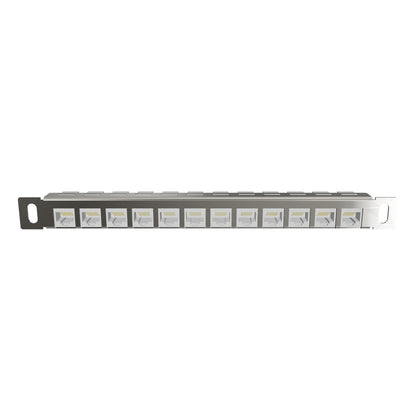 DeskPi Rackmate Accessories 12 Port Patch Panel, 10inch 0.5U CAT6 Network Patch Panel