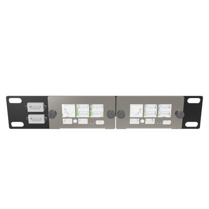 DeskPi Rackmate 10-inch 1U Rack Mount with 2 PCIE NVME Boards for Raspberry Pi 5, Supports M.2 NVMe SSDs