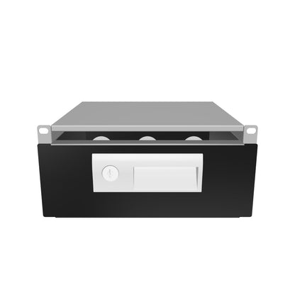 DeskPi RackMate 10-inch 2U Rackmount Drawer with Locks and Keys for T0/T1 Server Cabinets