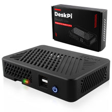 将图片加载到图库查看器，DeskPi Lite for Raspberry Pi 4, With Power Button/ Heatsink with PWM Fan/ Dual Full-Size HDMI/Extra Two USB Port
