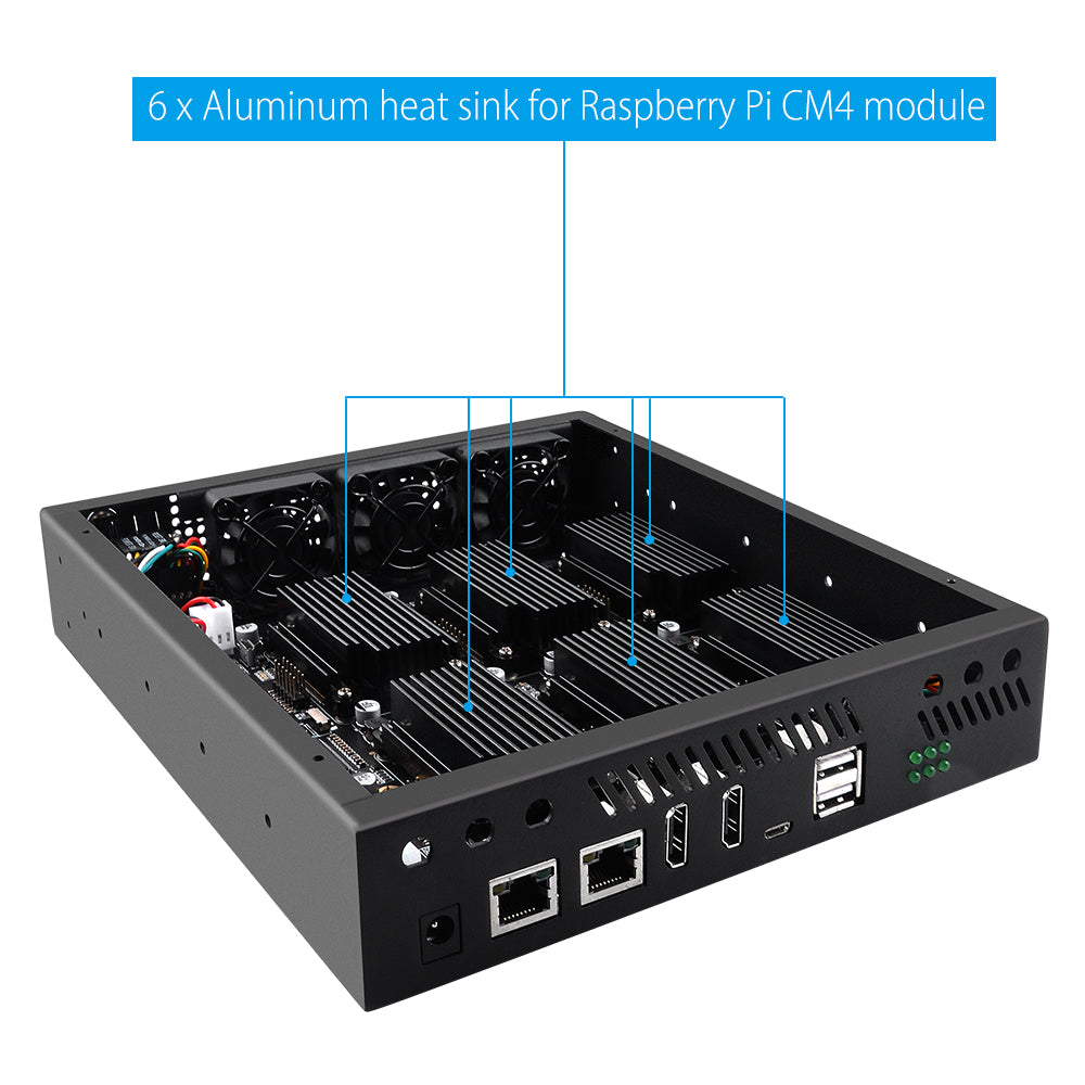 (Only Case) DeskPi ITX Case Kit for Deskpi Super6c Raspberry Pi CM5/CM4 Cluster Mini-ITX board