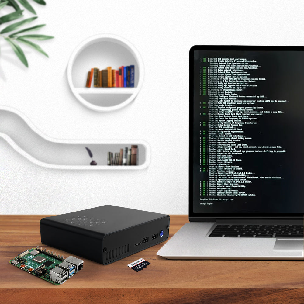 DeskPi Pro V3.0 Aluminum Case for Raspberry Pi 4-with ICE Tower Cooler ...