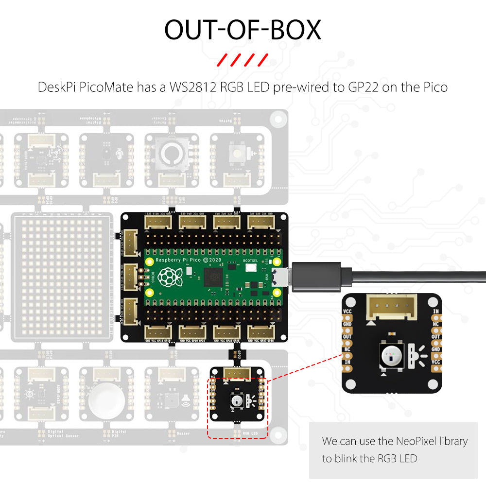 New! DeskPi PicoMate with Raspberry Pi Pico W Board