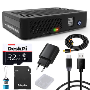 DeskPi Lite Case - With Q3 Power Supply / 32GB Card / USB Card Reader