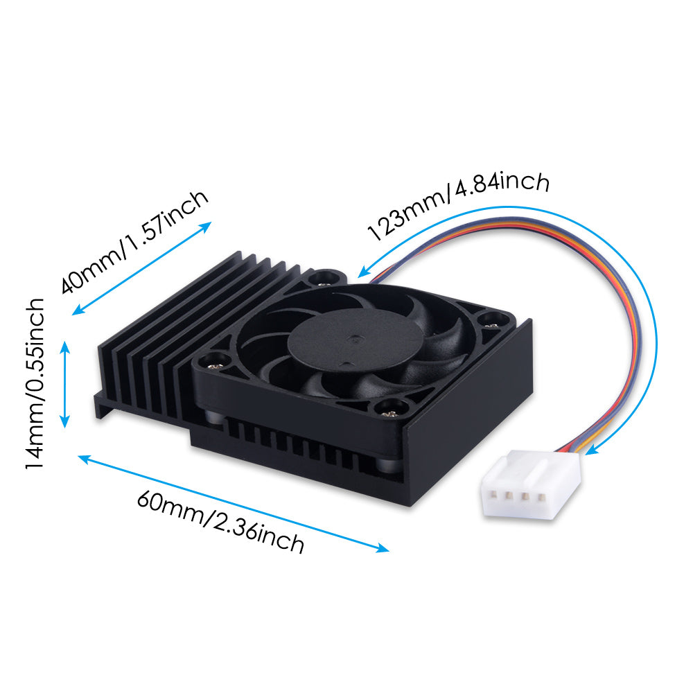 5V Cooling Fan PWM Speed Adjustment with Aluminum Heatsink for DeskPi Nano