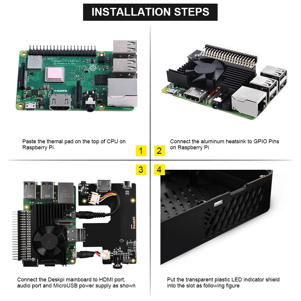 Raspberry Pi 3b+ Qty 2 - No Power or SD outlets Cards- Work Great! Riser Mount Included