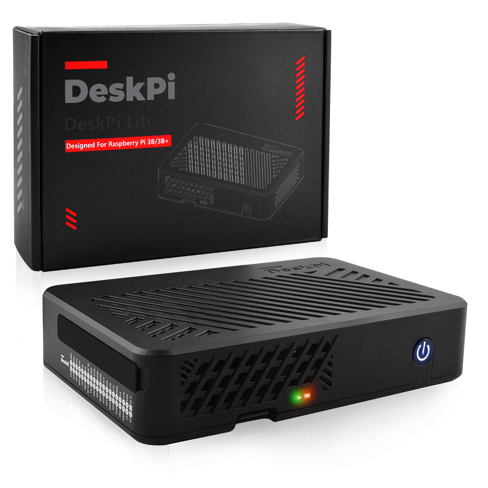 New! DeskPi Lite for Raspberry Pi 3B/3B+, With Power Button/ Heatsink –  DeskPi Store