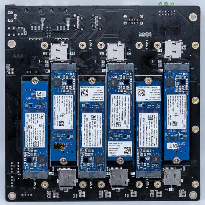 DeskPi Super6C Raspberry Pi CM4 Cluster Mini-ITX board 6 RPI CM4 suppo ...